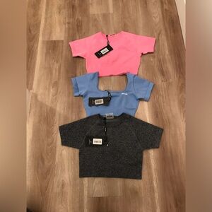 BO + TEE  Cropped Activewear Top lot of 3